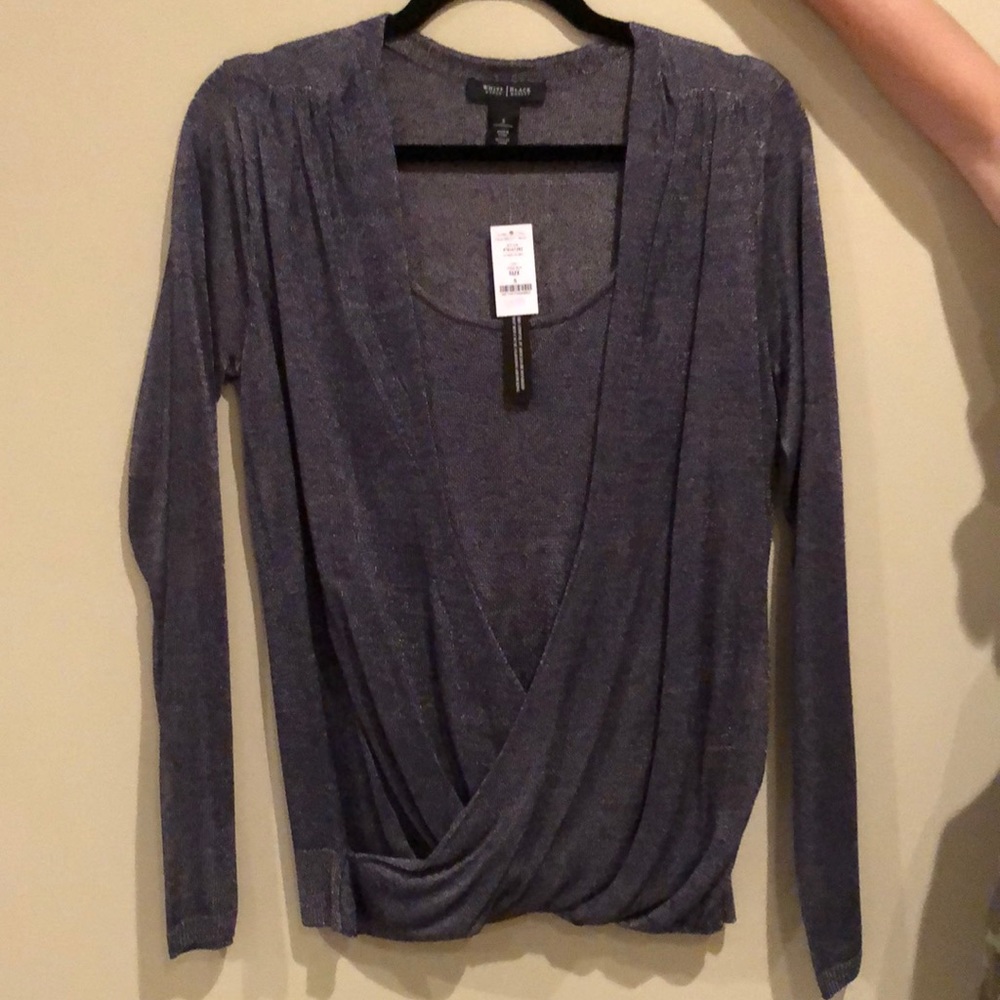 White House Black Market Blue Blouse